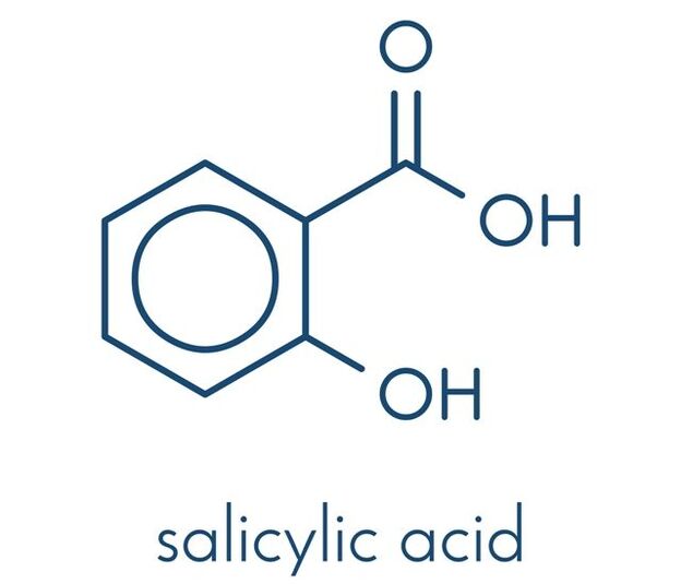 Formule développée de l'acide salicylique